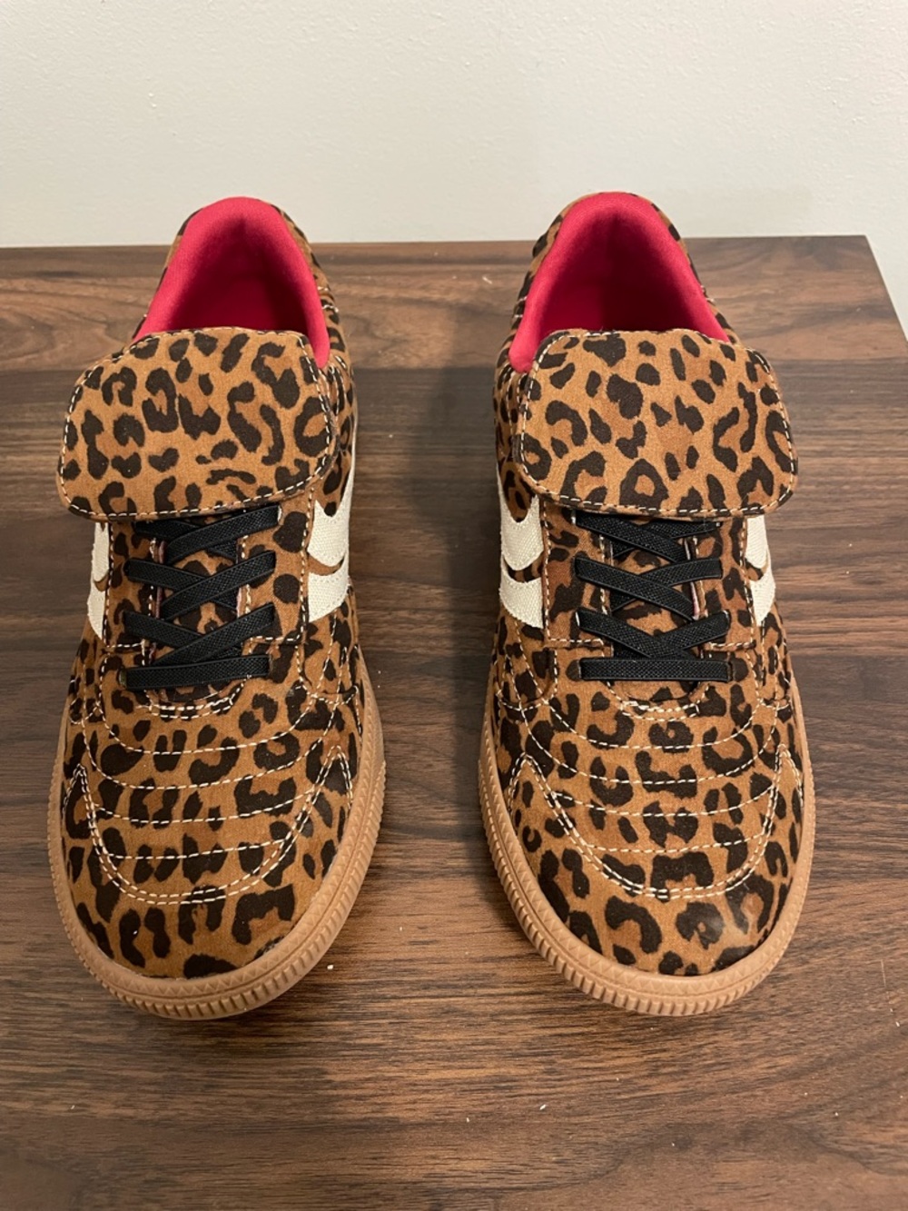 Madden NYC Leopard Print/Red Sneakers Youth Girls Size 4